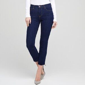 L'AGENCE Sada high rise crop skinny jeans dark wash raw hem ankle new 25